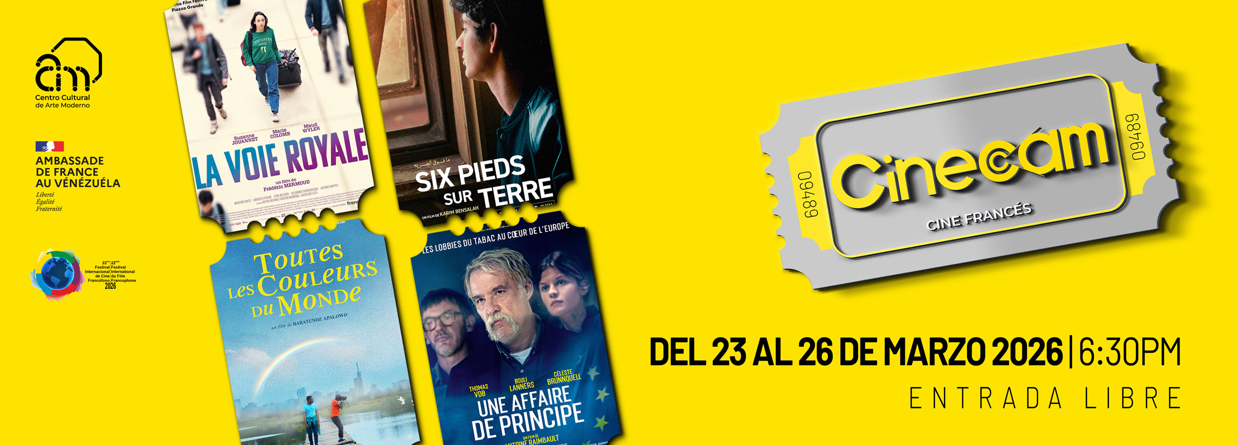 CCAM | Centro Cultural Arte Moderno Venezuela Cinecam-Francofonía-2500x900web